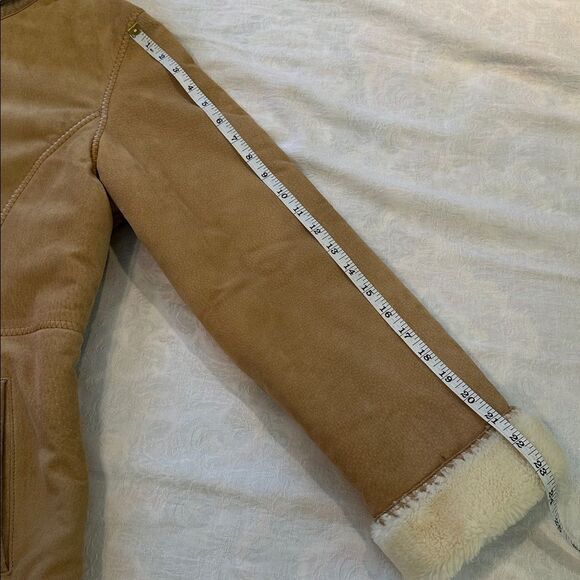 Marvin Richards Women's Genuine Leather Hooded Jacket Size M Faux Fur Lined Tan - Picture 5 of 15